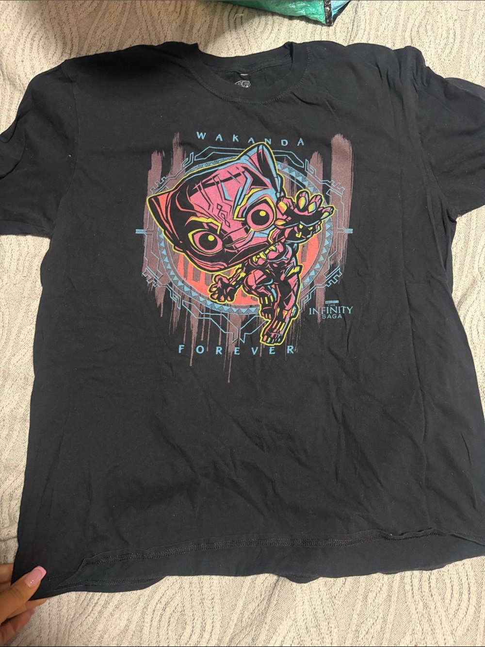 Wakanda Forever Black Marvel Graphic Tee